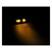 MCS Cluster, LED Turn Signals. Black. Smoke Lens – Universal
