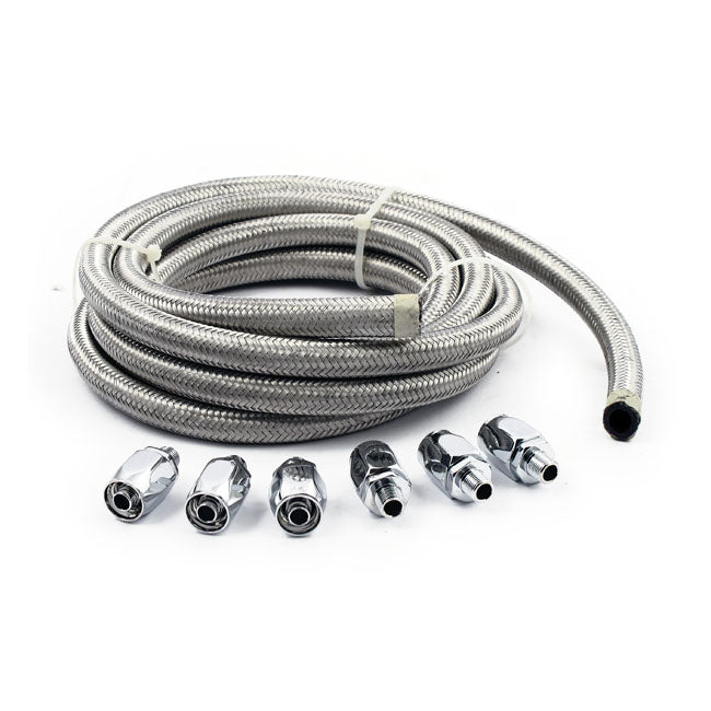 MCS Oil Line & Fitting Kit, Braided Steel – Universal