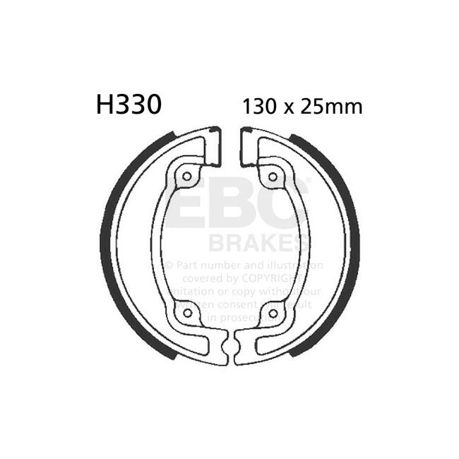 EBC Plain Brake Shoes – Rear: Honda: 1982 CR 480 RC
