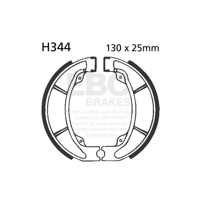 EBC Plain Brake Shoes – Rear: Honda: 1986 CR 500 RG