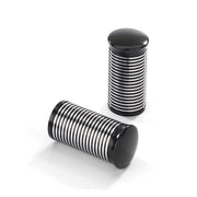 Kustom Tech FL Handlebar Grip Ends. Ribbed Black CC Alu – Kustom Tech FL Handlebar Grip Sets