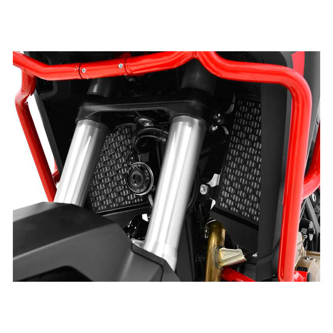 Zieger Radiator Cover # 1 Black – Honda: 2020–2021 CRF1100 DL Africa Twin