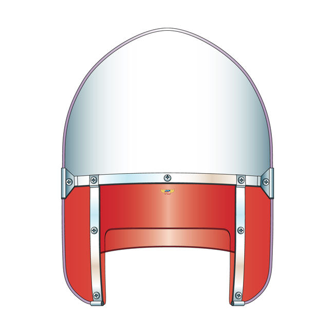 National Cycle ''Peaked'' Beaded Heavy Duty™ Windshield - Red for 1949-1959 FL Models