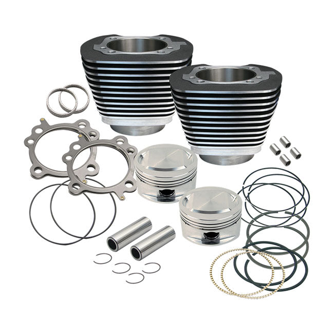 S&S 95" Big Bore Cylinder & Piston Kit. Black – 1999–2006 88" Twin Cam. with Stock 4"…