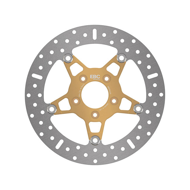 Ebc 5-Button Stainless Floating Brake Rotor. Front. Gold – 2000–2014 Softail; 2000–2005 Dyna…