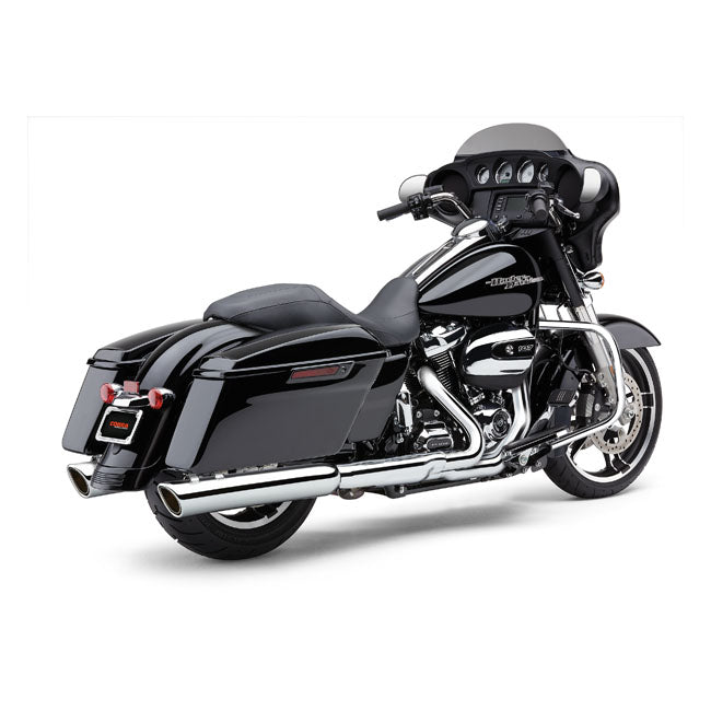Cobra 909 Twins 4" Slip-on Mufflers. Chrome – 2017–2026 Touring. Requires Disabling…