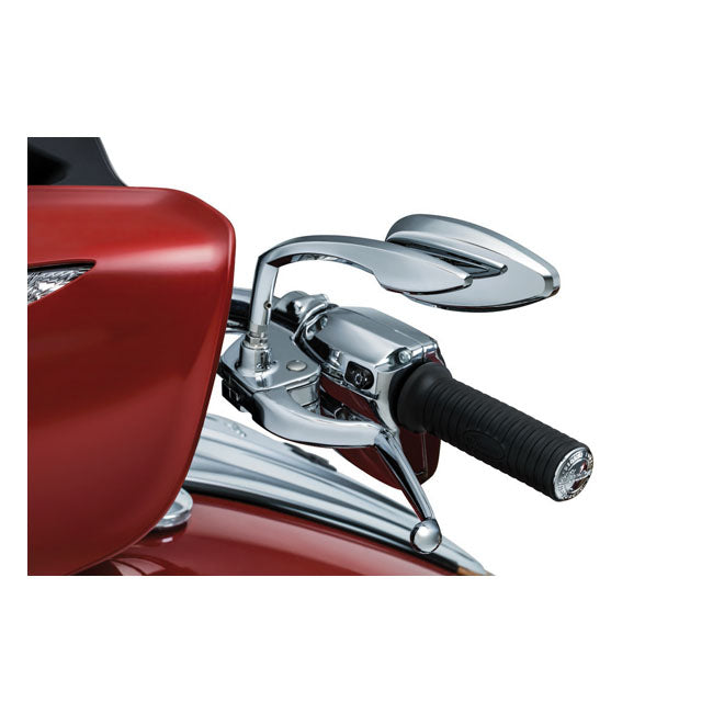 Kuryakyn Teardrop Mirror Set. Chrome – All H-D