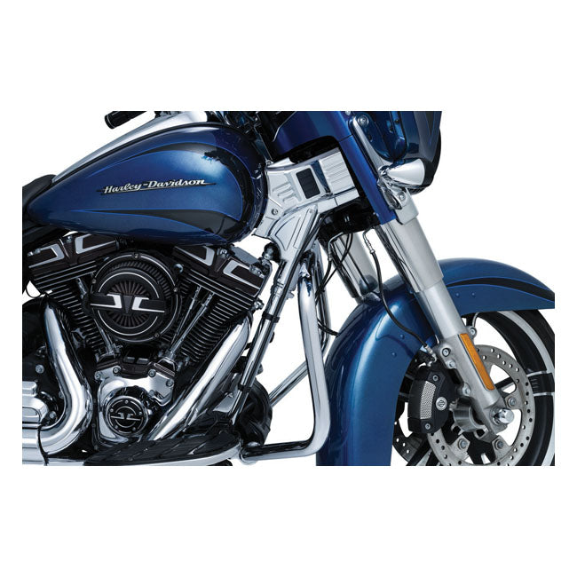 Kuryakyn Touring Deluxe Frame Neck Cover. Chrome – 2014–2023 FLT/Touring