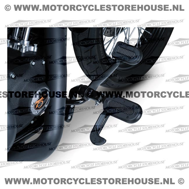 Kuryakyn Heavy Industry Switchblade Foot Pegs. Stain Black – All H-D with Traditional Male Mount