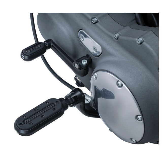 Kuryakyn Heavy Industry Foot Pegs. Satin Black – All H-D with Traditional Male Mount