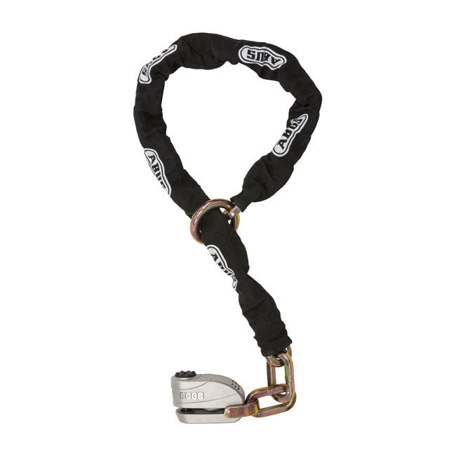 Abus 8008 Disc Lock & 12ks120 Black Loop Chain – Universal