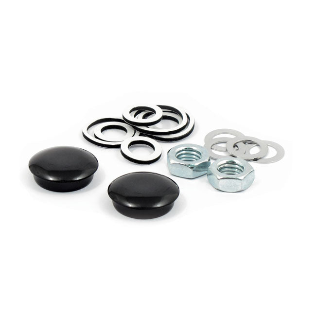 MCS Shock Bolt Cover Kit. Black – 2004–2016 XL Sportster; 2006–2017 Dyna