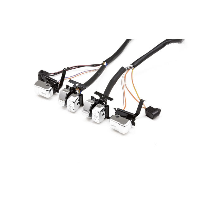 MCS Handlebar Wire & Switch Kit. Chrome Switches – 1996–1999 Big Twin; Tc; XL Sportster
