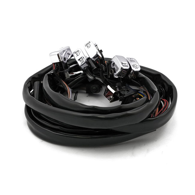 MCS Handlebar Switch & Wiring Kit. Standard. LED. Chrome – 2007–2010 Softail; 2007–2011 Dyna…