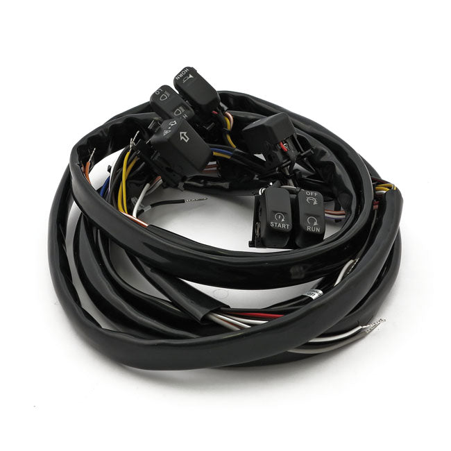 MCS Handlebar Switch & Wiring Kit. Standard. LED. Black – 2007–2010 Softail; 2007–2011 Dyna…