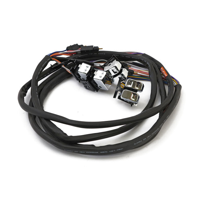 MCS Handlebar Switch & Wiring Kit. Radio/Cruise. Chrome – 2007–2013 FLT/Touring
