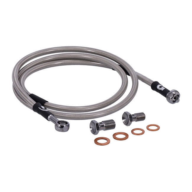 MCS by Goodridge Brake Line Front, Stainless Clear Coated – 1988–2006 Softail FXSTS Springer