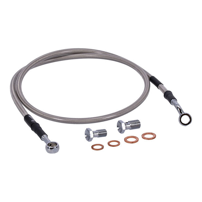 MCS by Goodridge Brake Line Front, Stainless Clear Coated – 1992–2003 Xlh883 Deluxe; 1988–2003…