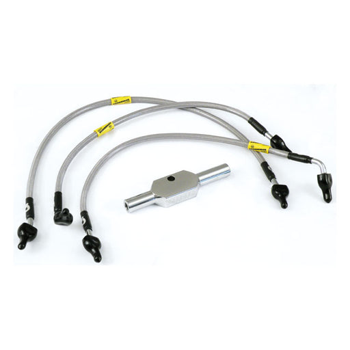 MCS by Goodridge Brake Line Front, Stainless Clear Coated – 1996–2007 FLHT/C/CU; 2006–2007 FLHX