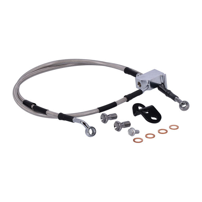 MCS by Goodridge Brake Line Rear, Stainless Clear Coated – 2000–2006 Heritage Softail; 2000–2005…