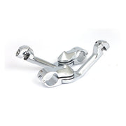 MCS Engine Guard, Angled Foot Peg Mount Kit. Long. Chrome – All 1-1/4" Engine Guards