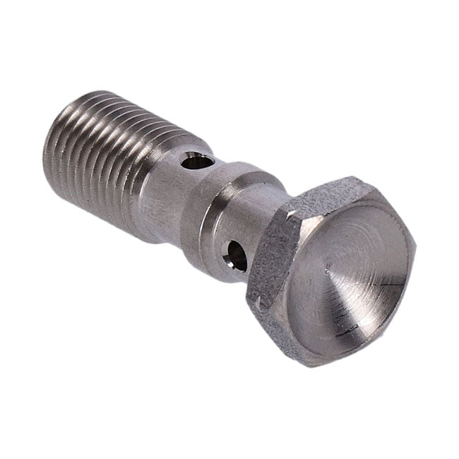 Goodridge M10x1.00 Double Banjo Bolt. High Polished Ss