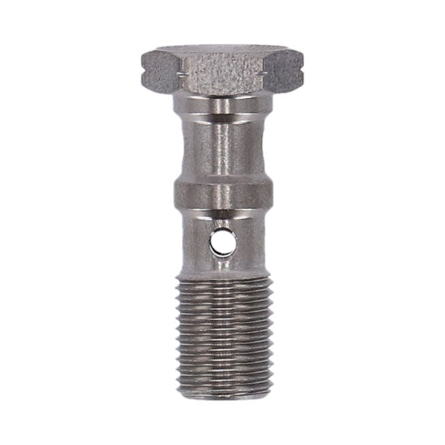 Goodridge M10x1.00 Double Banjo Bolt. High Polished Ss