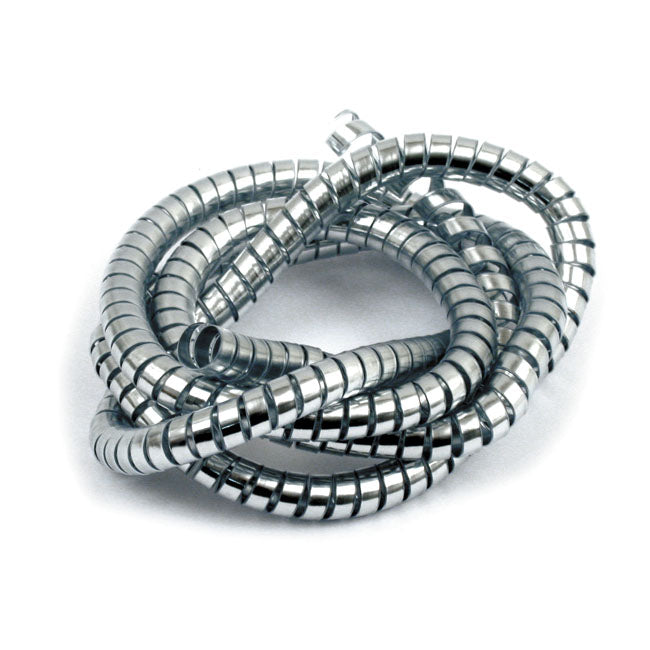 MCS Chrome Cable & Wire Cover, 5ft. (150 cm). 10 mm Id – Universal