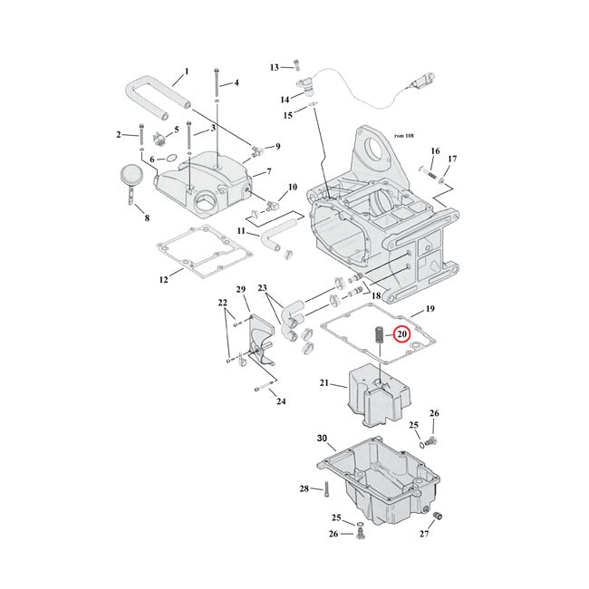 MCS Spring, Baffle Oil Pan – 1999–2017 Dyna; 1999–2008 FLT