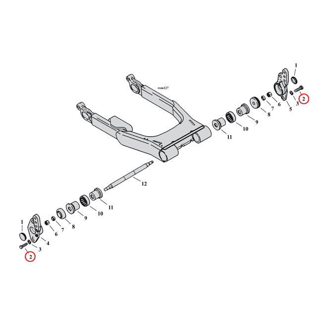 Gardner-Westcott Screw, FLT/Touring Swingarm – 2013–2025 FLT/Touring