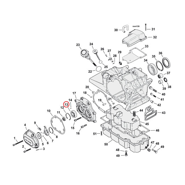 MCS Ball Bearing, Transmission Bearing Housing – Front (Countershaft) & Rear (Mainshaft):…