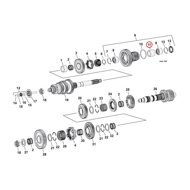 MCS Spacer, 6Th Gear Bearing Transmisson – 2007–2026 Softail; 2006–2017 Dyna…
