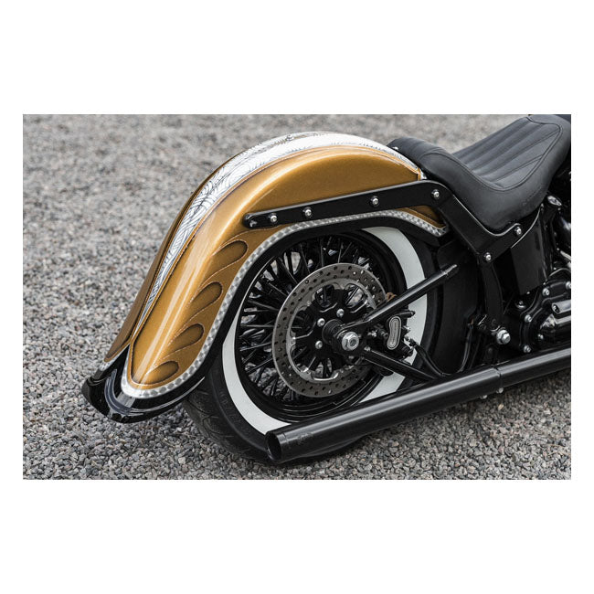 Killer Custom 4" Stretched Rear Fender with Classic Tip – 2018–2026 Softail Heritage; Deluxe:…