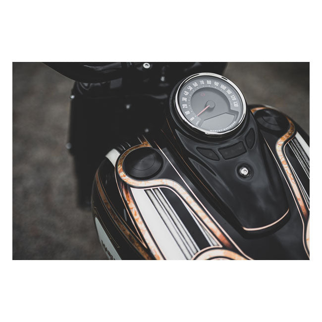 Killer Custom Flush-mount Fuel Cap Kit. Black – 2018–2026 Softail: 2018–2020 FLDE Deluxe…