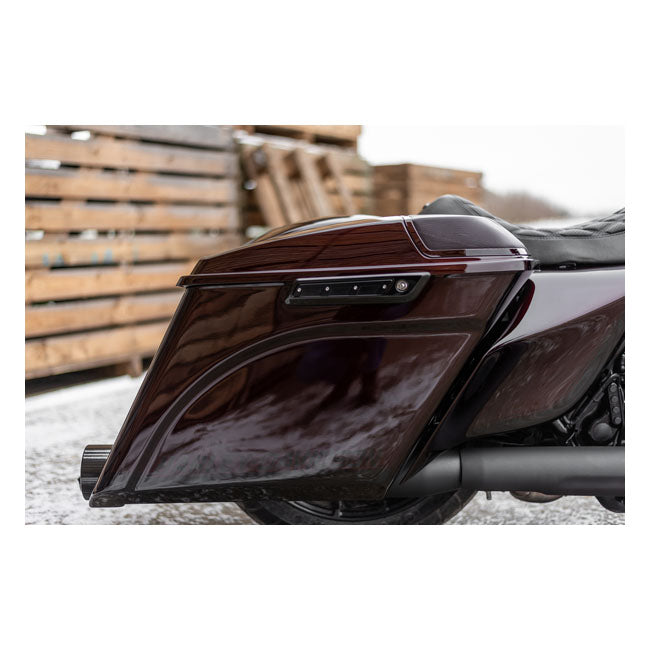 Killer Custom Saddlebag Latch Inserts. Black – 2014–2025 FLT/Touring