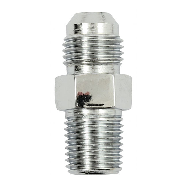 Goodridge 6 JIC Oil Line Fitting, 1/4". Straight. Chrome