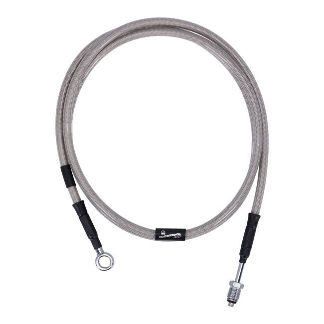 Goodridge Hydraulic Clutch Line Kit 63", Clear Coated – H-D with 7/16-20 Threaded Transm. End…