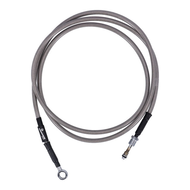 Goodridge Hydraulic Clutch Line Kit 67", Clear Coated – H-D with 7/16-20 Threaded Transm. End…