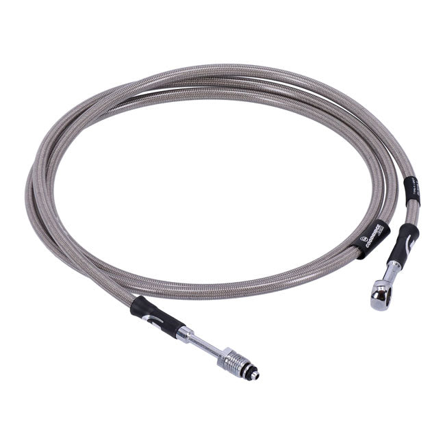 Goodridge Hydraulic Clutch Line Kit 68", Clear Coated – H-D with 7/16-20 Threaded Transm. End…