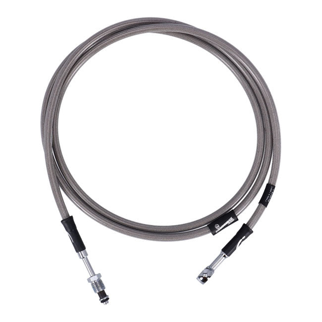 Goodridge Hydraulic Clutch Line Kit 68", Clear Coated – H-D with 7/16-20 Threaded Transm. End…