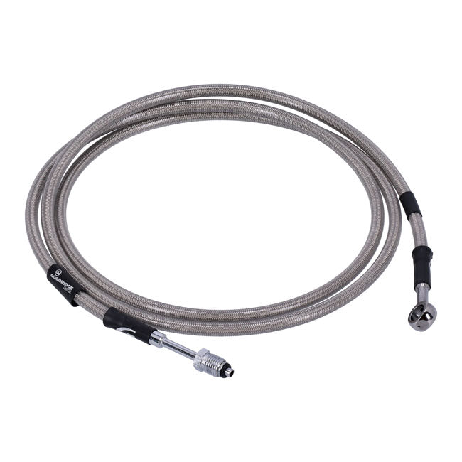 Goodridge Hydraulic Clutch Line Kit 69", Clear Coated – H-D with 7/16-20 Threaded Transm. End…
