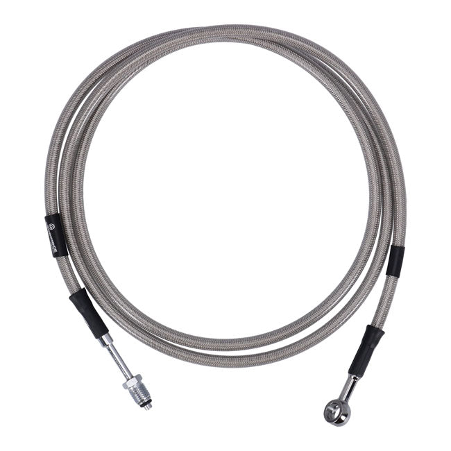 Goodridge Hydraulic Clutch Line Kit 69", Clear Coated – H-D with 7/16-20 Threaded Transm. End…