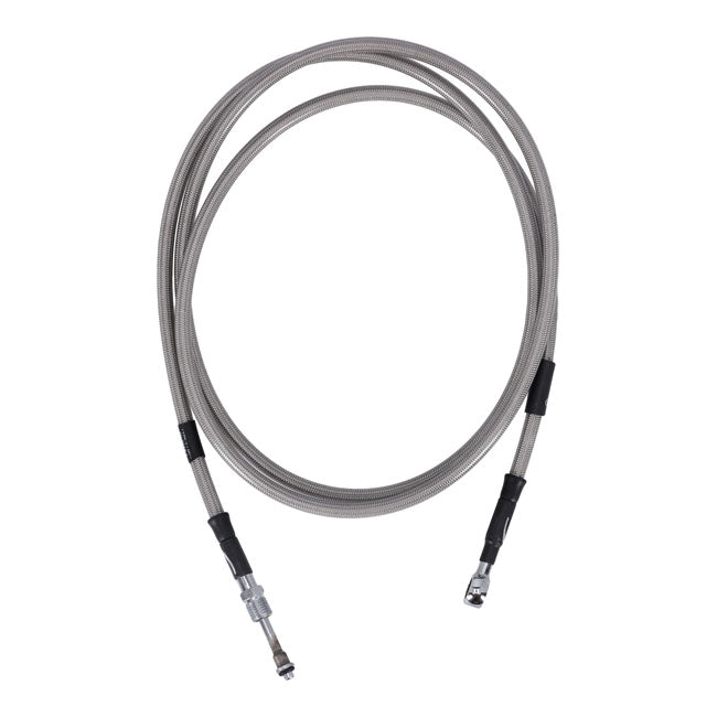 Goodridge Hydraulic Clutch Line Kit 70", Clear Coated – H-D with 7/16-20 Threaded Transm. End…