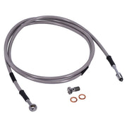 Goodridge Hydraulic Clutch Line Kit 73", Clear Coated – H-D with 7/16-20 Threaded Transm. End…