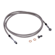 Goodridge Hydraulic Clutch Line Kit 75", Clear Coated – H-D with 7/16-20 Threaded Transm. End…