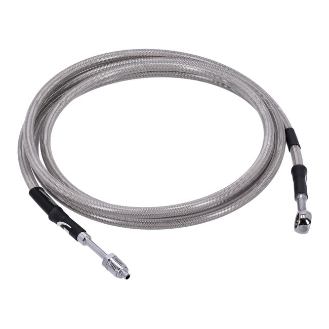 Goodridge Hydraulic Clutch Line Kit 79", Clear Coated – H-D with 7/16-20 Threaded Transm. End…