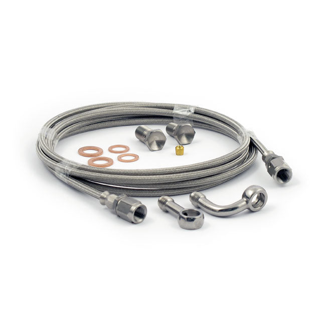 Goodridge Hide-A-Line Brake Line Kit, Stock/Raised Handlebar – Single Disc 1987–2013 Softail; 1993–2013…