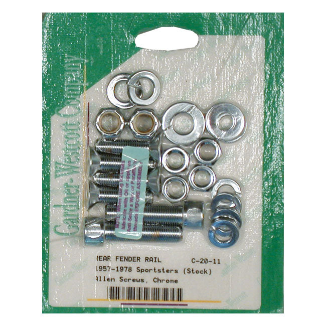 Gardner-Westcott Fender Strut Mount Kit. Chrome Allen Head – 1957–1978 XL Sportster