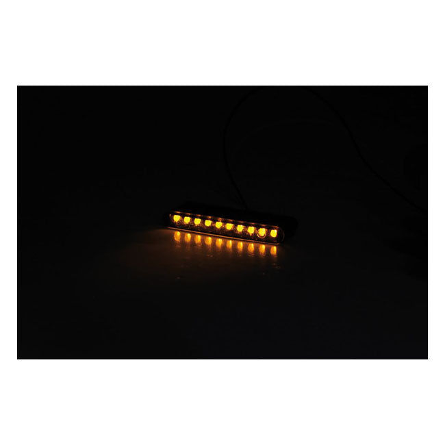 MCS ''Stripe'' LED Turn Signals, Sequential Lighting. Smoke Lens – Universal