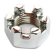 Gardner-Westcott Chrome Castle Nut, 1/2 Inch-20 – 1941–2002 Big Twin; XL Sportster
